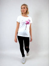 Flamingo Shirt White - CircleStances